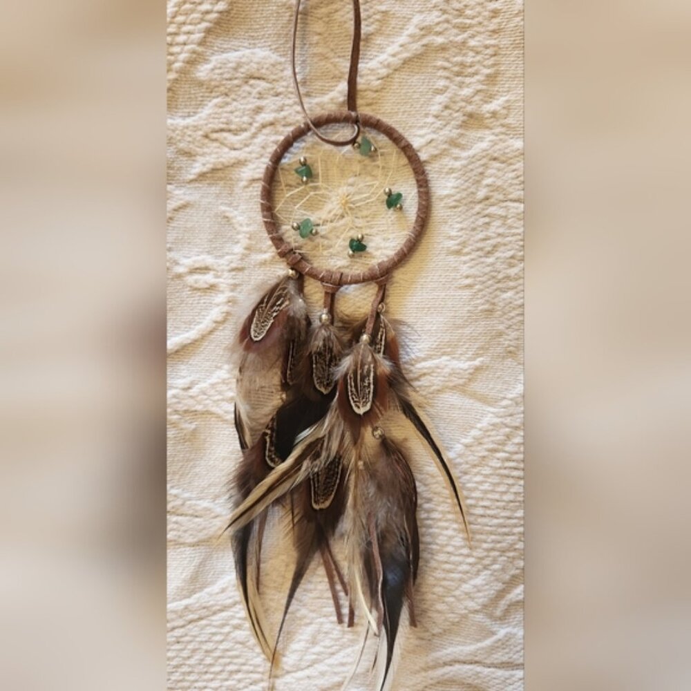 Jade Dreamcatcher Indigenous Handmade 2.5 detailed‎